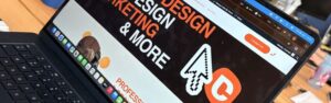 Banner image showing part of the homepage of Connah Designs website.